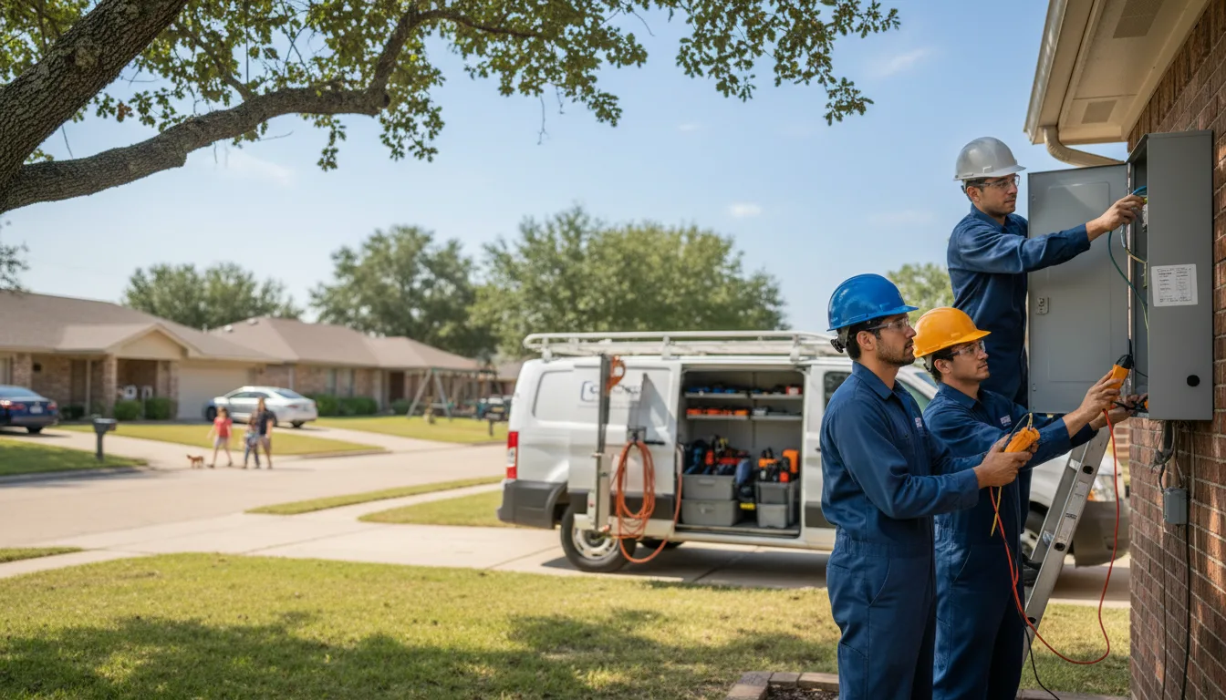 Certified electrician providing emergency electrical services in Strong, AR